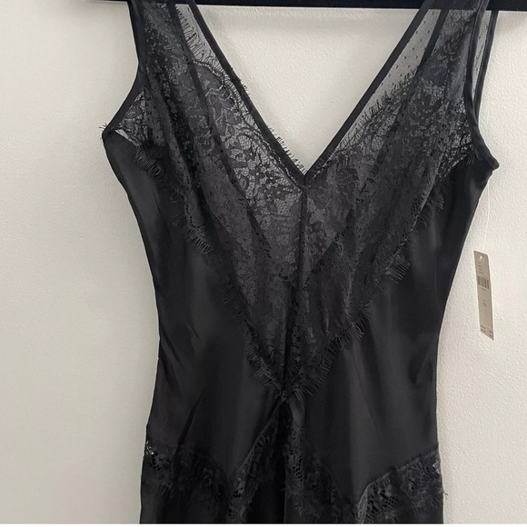 Anthropologie NWT  The Cerise Maxi Elegant Black Slip Dress size XXS. - Picture 6 of 8